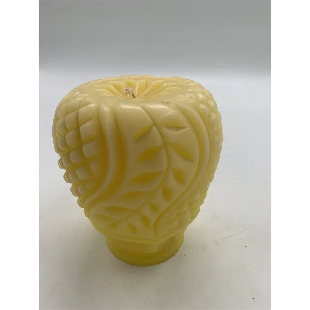 Figural Pineapple Shaped Candle Yellow 19 oz. 5.5